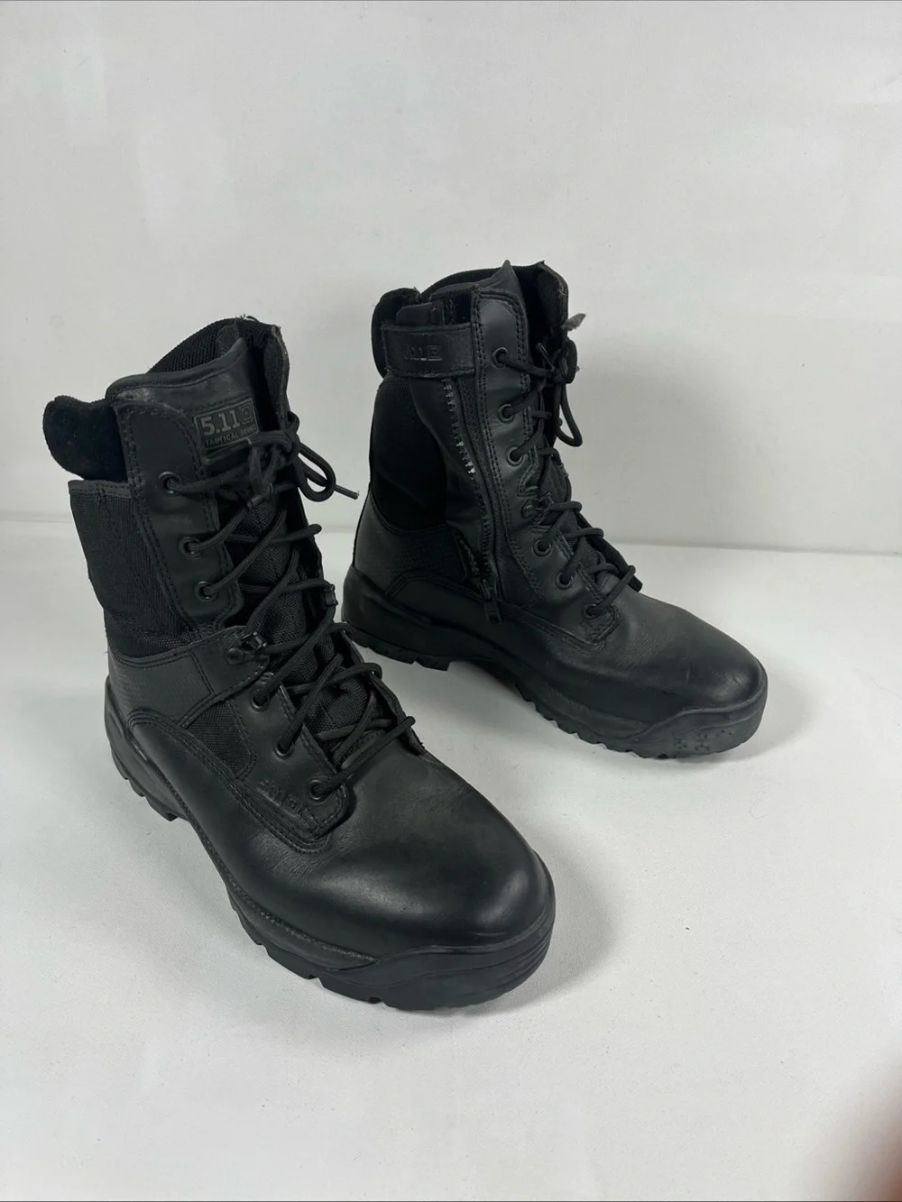 5.11 Tactical Mens ATAC 8” Side Zip Boots Black Combat Lace Up Men’s 11